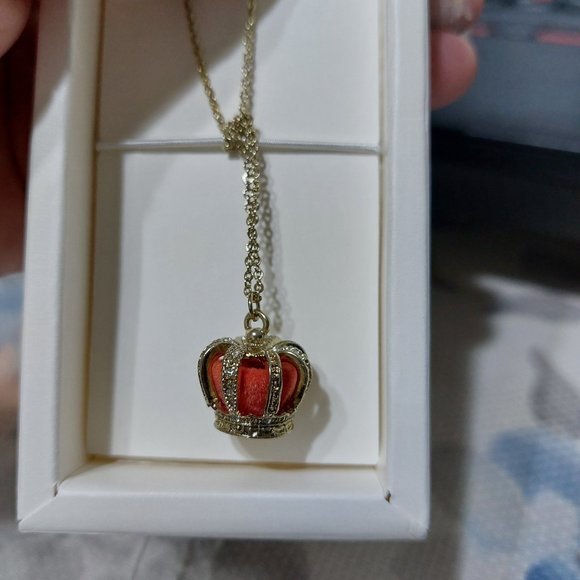 Beautiful Discontinued Japanese Anime Saotome Gakuen Orb Crown Necklace - Picture 2 of 7